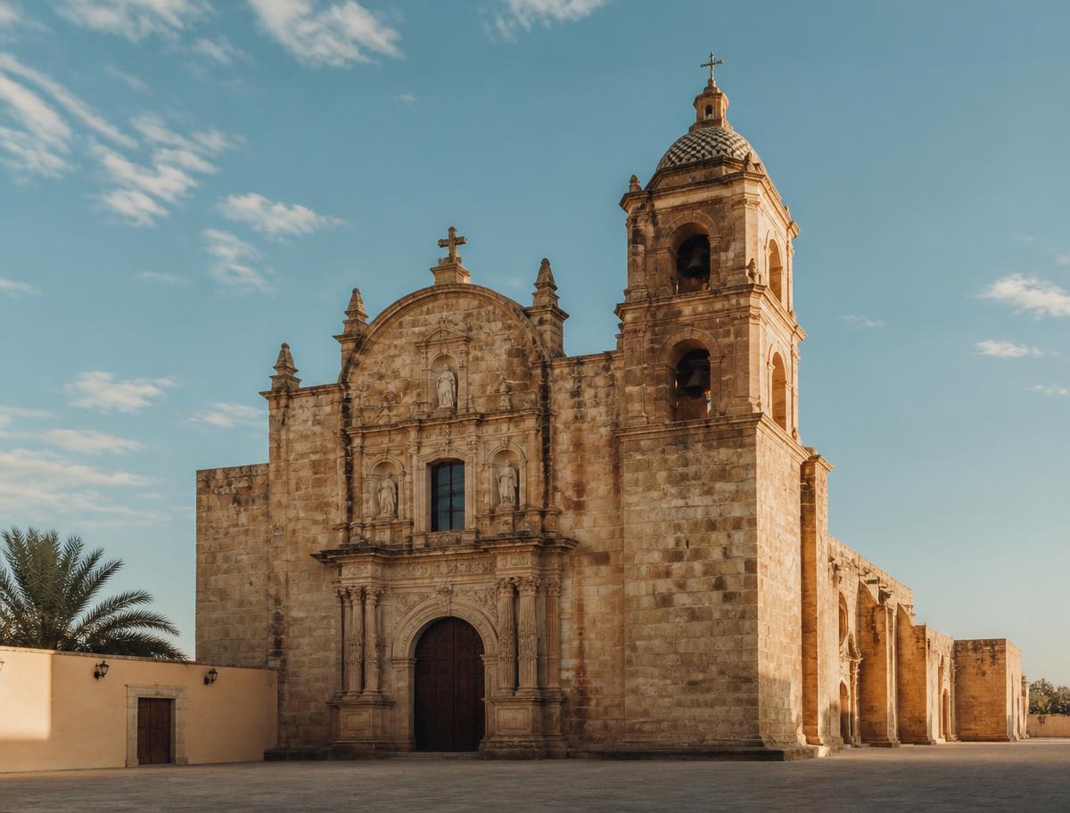 Fachada de cantera de la Parroquia de la Natividad